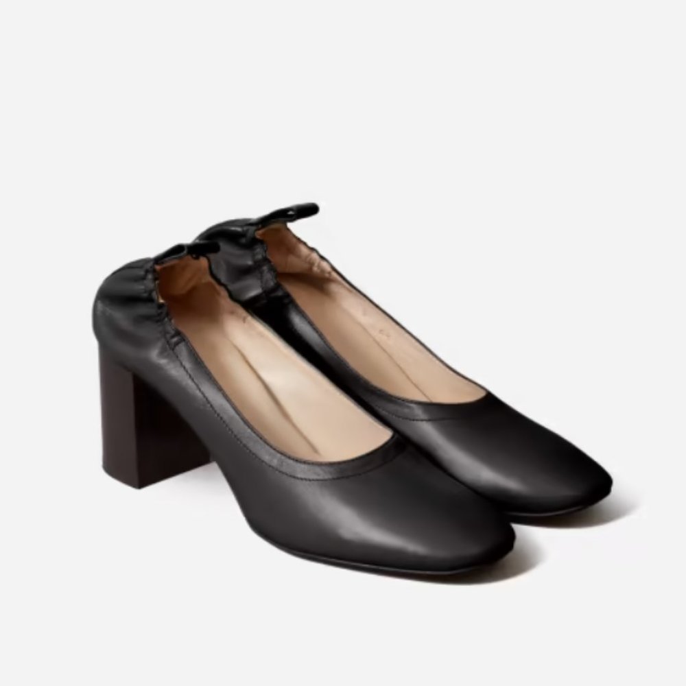 Everlane Day High Heel Black Stacked Size 7